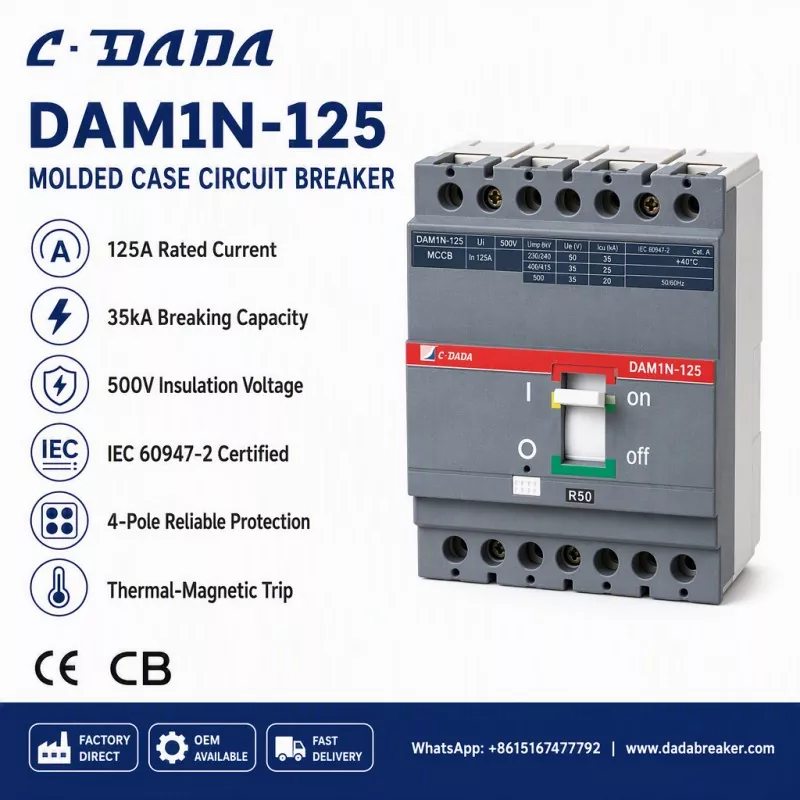 Versekering van onderverspreiding-integriteit: die C·DADA DAM1N-125 MCCB-oplossing